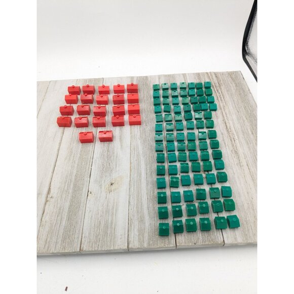 Vintage 1985 Monopoly Game Replacement Motels Houses Set #2 - Picture 1 of 4